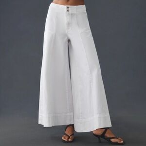 Anthropologie Pilcro Crop White Culotte Jeans 27